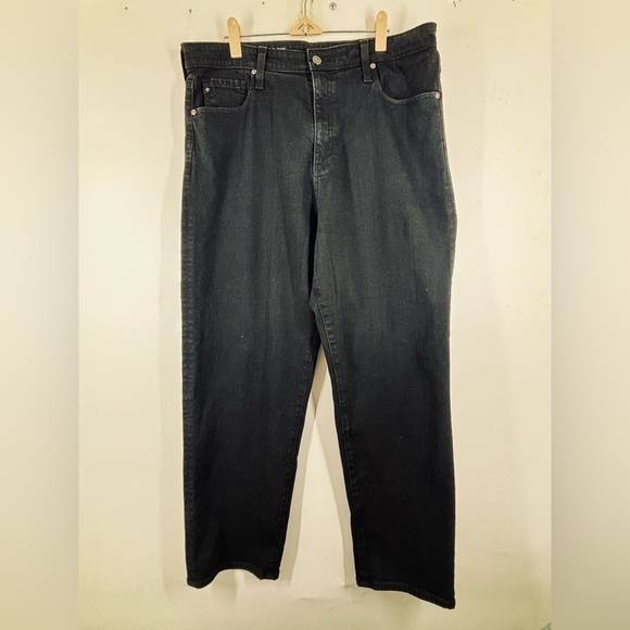 Adriano Goldschmeid Rian High Rise Straight Black Luxe Soft Jeans 33 - Picture 3 of 6